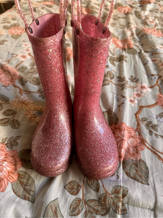 Western Chief Shoes - Western chief sparkly Glitter Rain Boots - Pink kids size 12